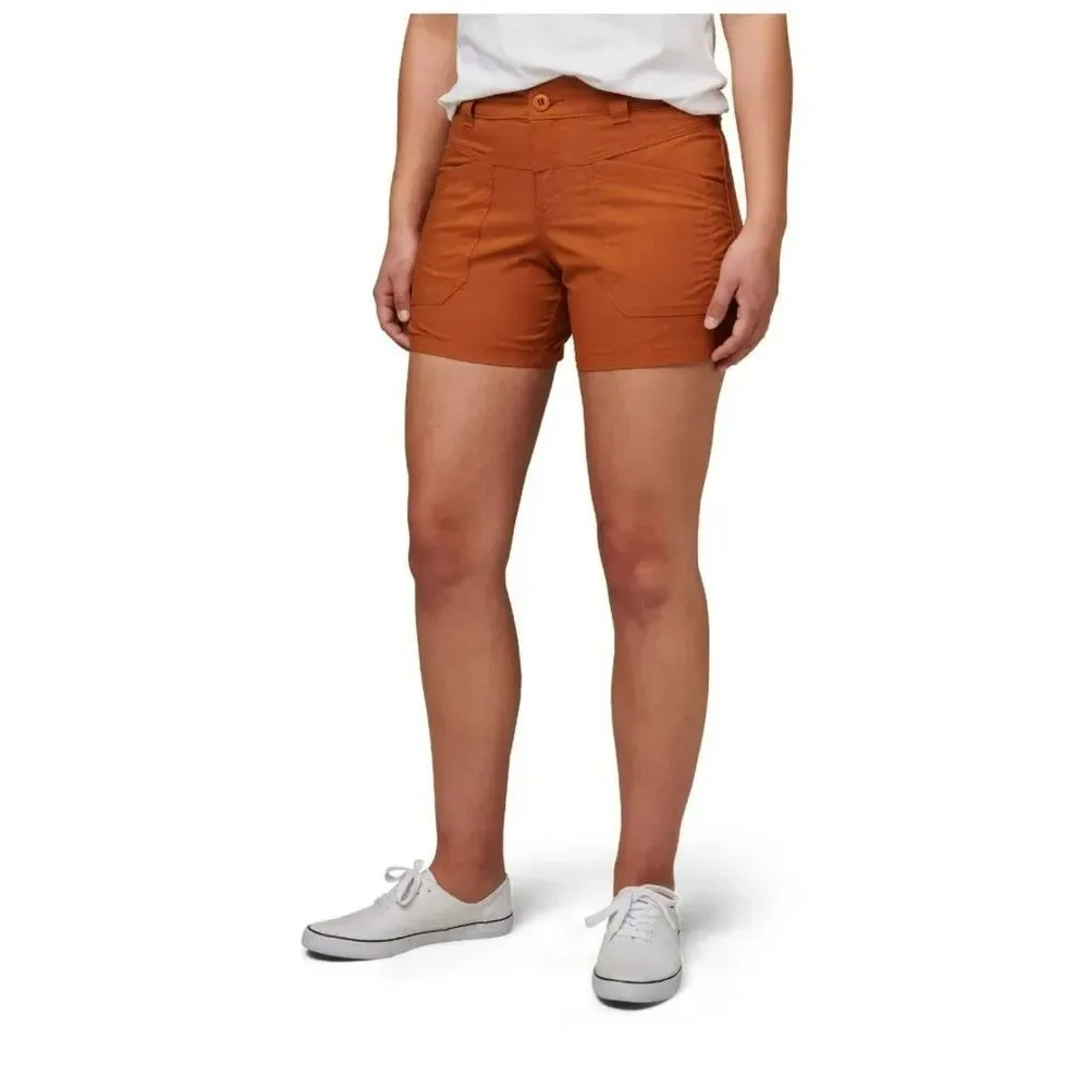 5.11 Tactical Shauna Shorts Orange 6-Pocket Bottoms Stretchy Size 4 High Rise - Picture 3 of 7
